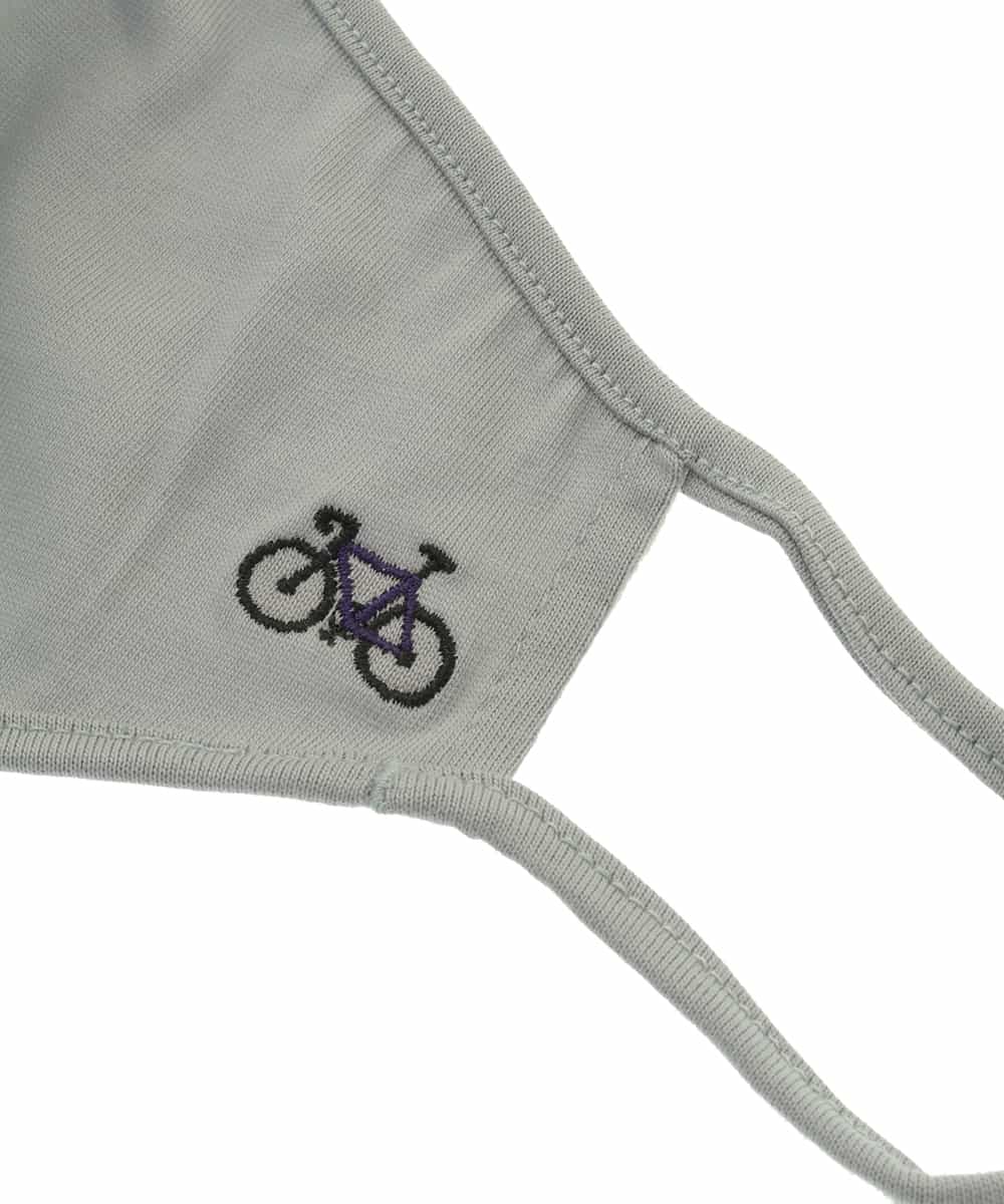 KTYAM01009 a.v.v MEN(アー・ヴェ・ヴェ) 自転車刺繍カットソーマスク ライトブルー