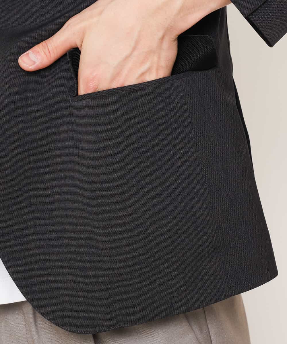 KWJGJ03139 a.v.v MEN(アー・ヴェ・ヴェ) 【洗濯機で洗える/セットアップ対応】メランジストレッチテーラードジャケット ダークグレー