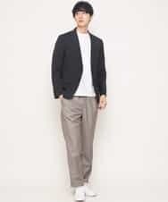 KWJGJ03139 a.v.v MEN(アー・ヴェ・ヴェ) 【洗濯機で洗える/セットアップ対応】メランジストレッチテーラードジャケット ダークグレー