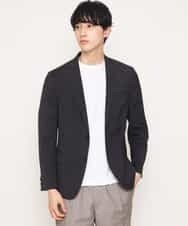 KWJGJ03139 a.v.v MEN(アー・ヴェ・ヴェ) 【洗濯機で洗える/セットアップ対応】メランジストレッチテーラードジャケット ダークグレー