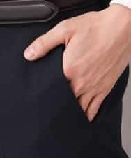 KWLEJ01089 a.v.v MEN(アー・ヴェ・ヴェ) 【セットアップ対応】メランジストレッチスラックス ネイビー