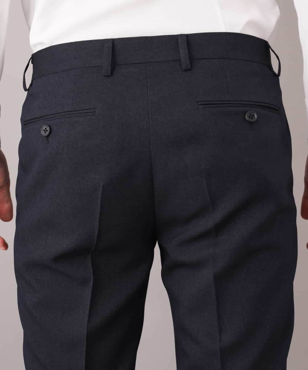 KWLEJ01089 a.v.v MEN(アー・ヴェ・ヴェ) 【セットアップ対応】メランジストレッチスラックス ネイビー