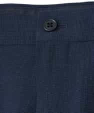 KWLGJ02079 a.v.v MEN(アー・ヴェ・ヴェ) 【洗濯機で洗える/セットアップ対応】ハウンドトゥースストレッチスラックス ネイビー