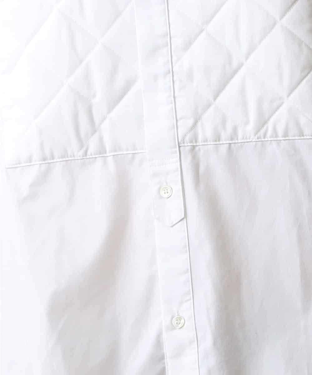 MABJL85127 MK MICHEL KLEIN HOMME(MKミッシェルクランオム) キルトフロントドルマンシャツ ホワイト