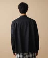 MABJL85127 MK MICHEL KLEIN HOMME(MKミッシェルクランオム) キルトフロントドルマンシャツ ブラック
