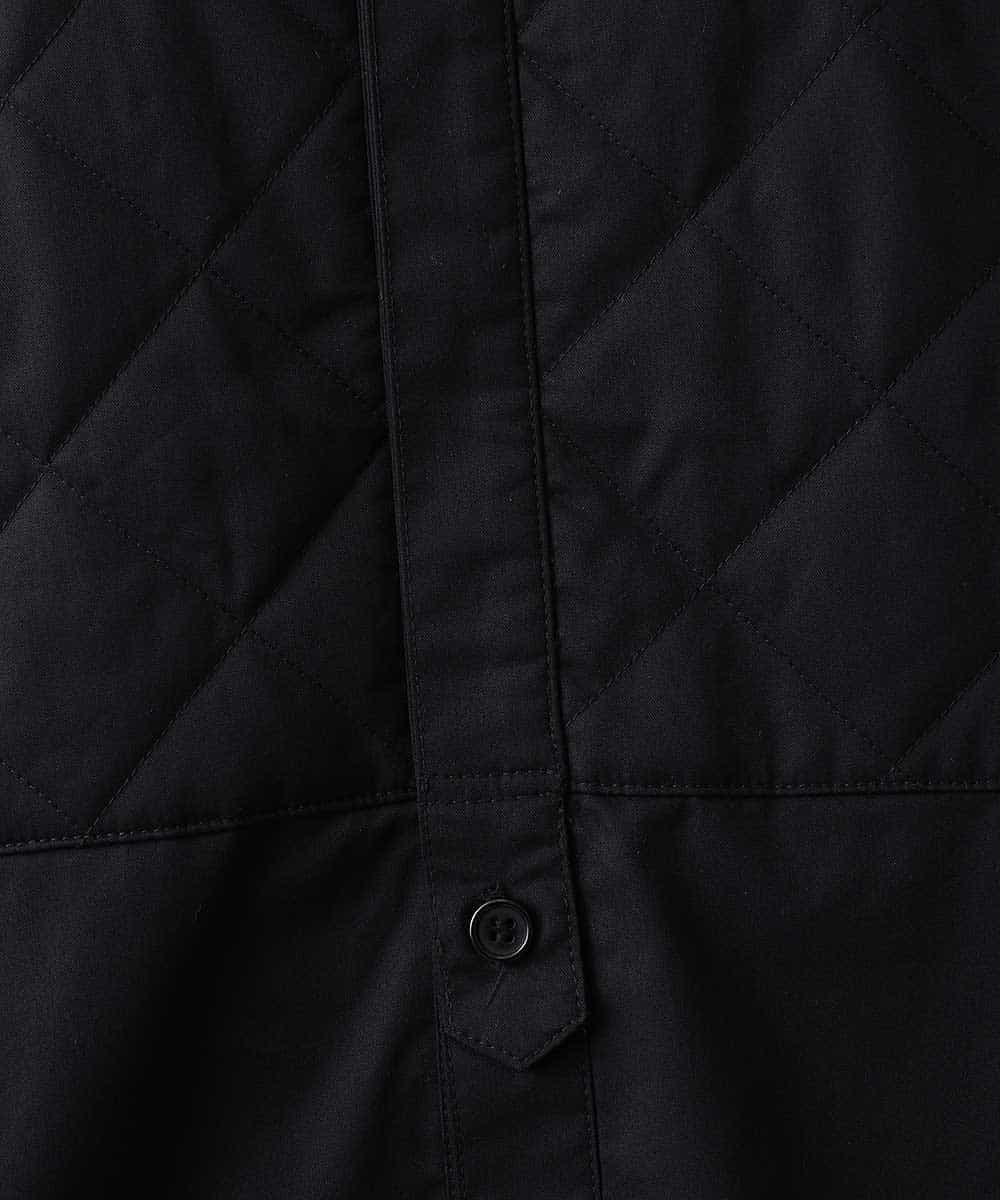MABJL85127 MK MICHEL KLEIN HOMME(MKミッシェルクランオム) キルトフロントドルマンシャツ ブラック