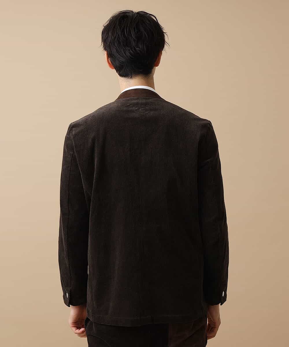 MADAO87172 MK MICHEL KLEIN HOMME(MKミッシェルクランオム) ノーカラージャケット ブラウン