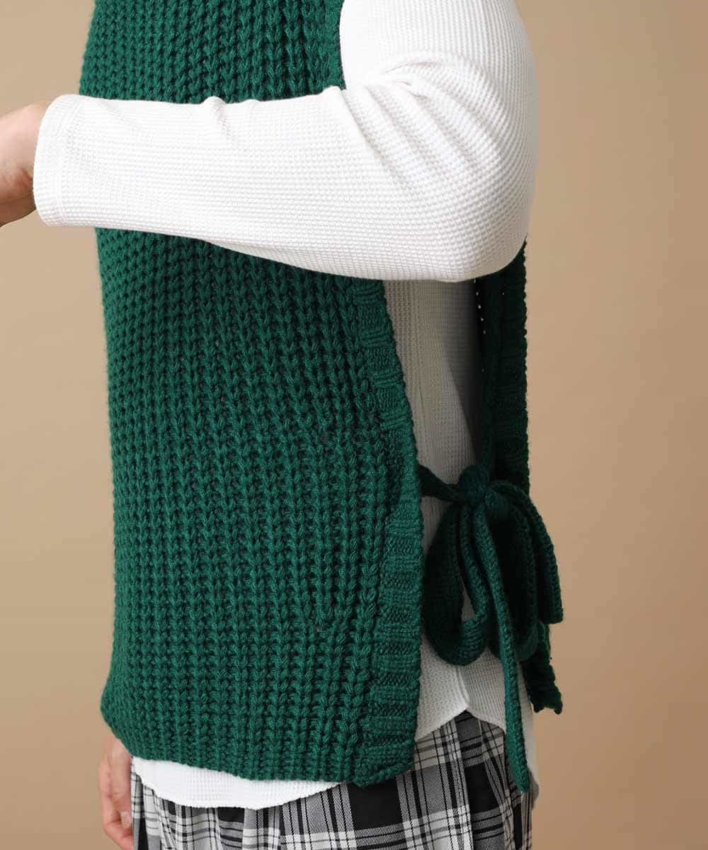 MAIJL86089 MK MICHEL KLEIN HOMME(MKミッシェルクランオム) タートルポンチョベスト グリーン