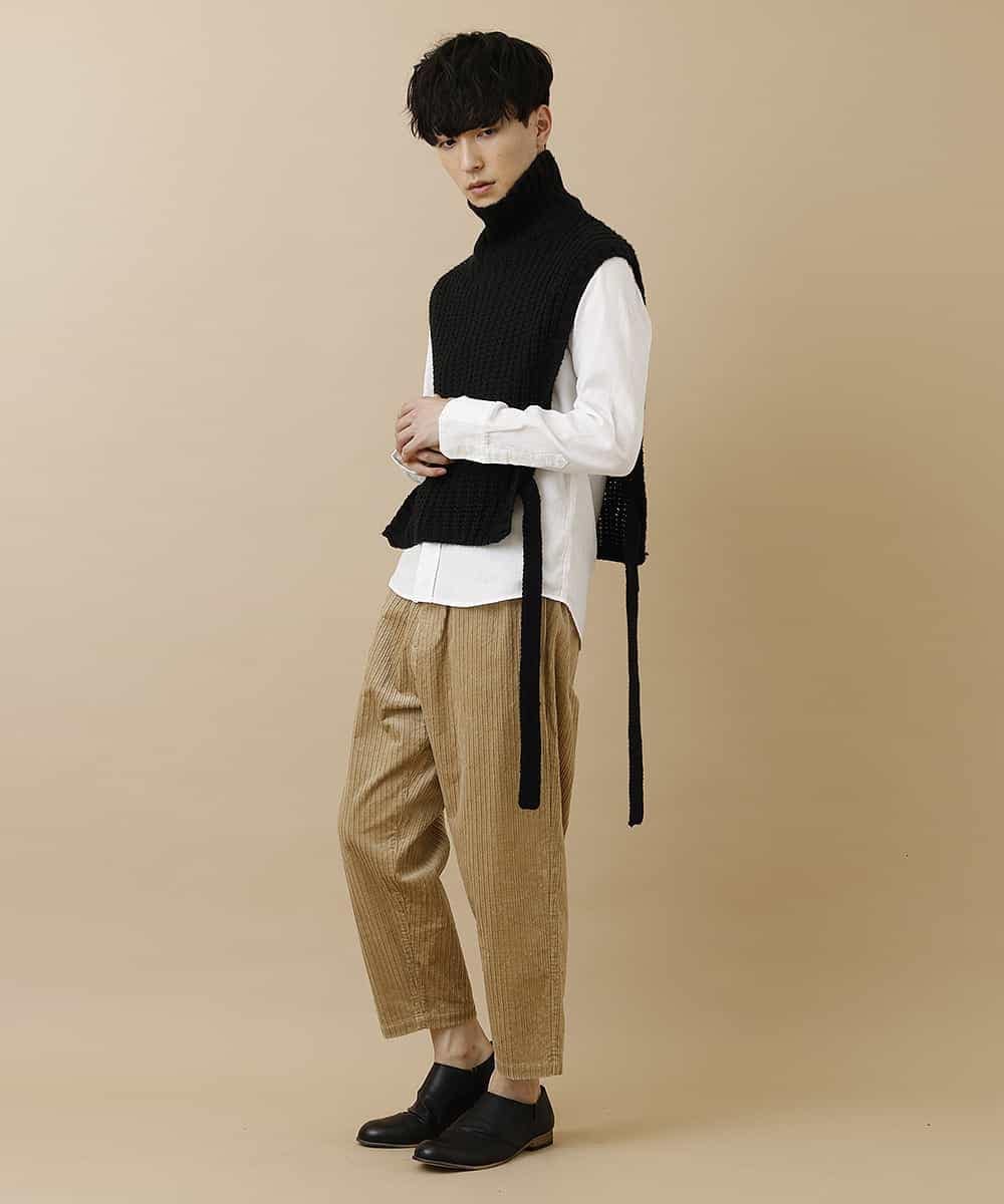 MAIJL86089 MK MICHEL KLEIN HOMME(MKミッシェルクランオム) タートルポンチョベスト ブラック