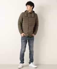 MAJJF01230 MK MICHEL KLEIN HOMME(MKミッシェルクランオム) 【Vincent et Mireille】フード付きダウンジャケット カーキ