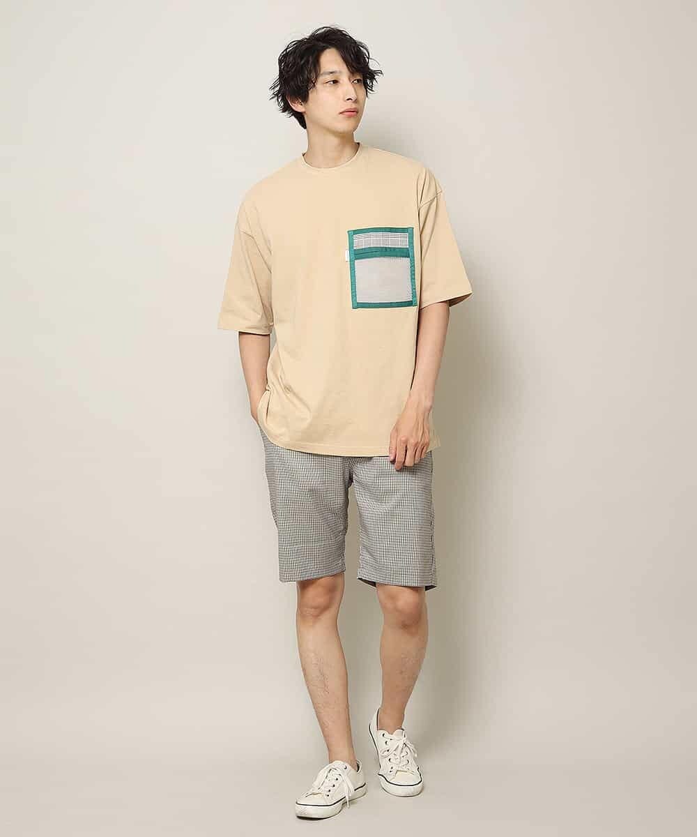 MAKGK87054 MK MICHEL KLEIN HOMME(MKミッシェルクランオム) カットソー／スーパーサンクス メッシュポケット ベージュ(82)