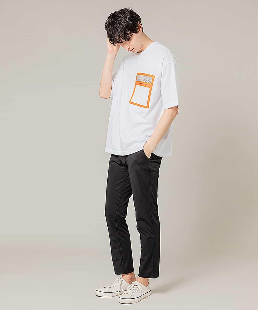 MAKGK87054 MK MICHEL KLEIN HOMME(MKミッシェルクランオム) カットソー／スーパーサンクス メッシュポケット ホワイト(90)