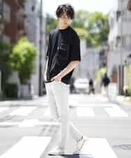 MAKGK87054 MK MICHEL KLEIN HOMME(MKミッシェルクランオム) カットソー／スーパーサンクス メッシュポケット ブラック(94)