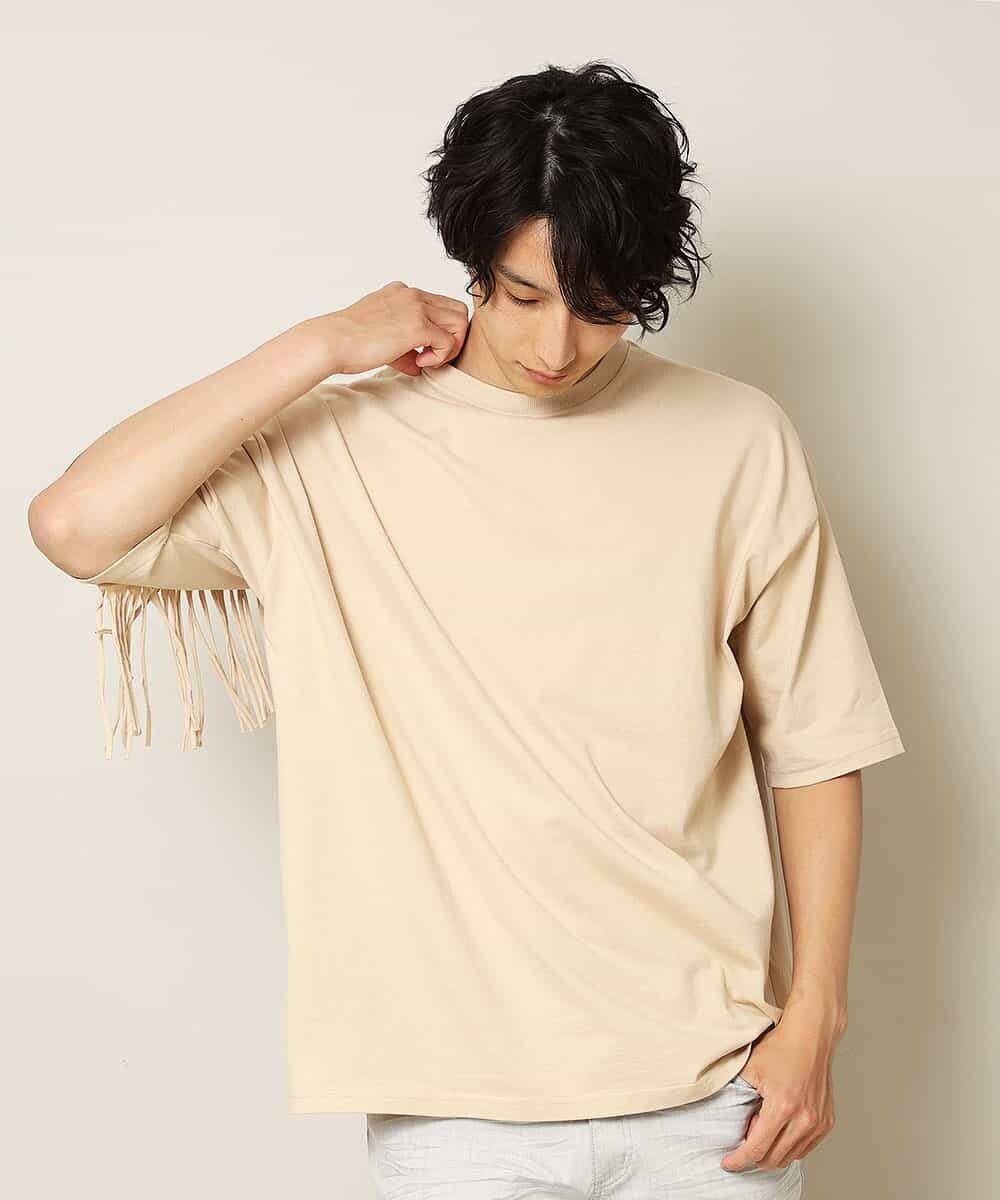 MAKGK88054 MK MICHEL KLEIN HOMME(MKミッシェルクランオム) カットソー／スーパーサンクス フリンジ ベージュ(82)
