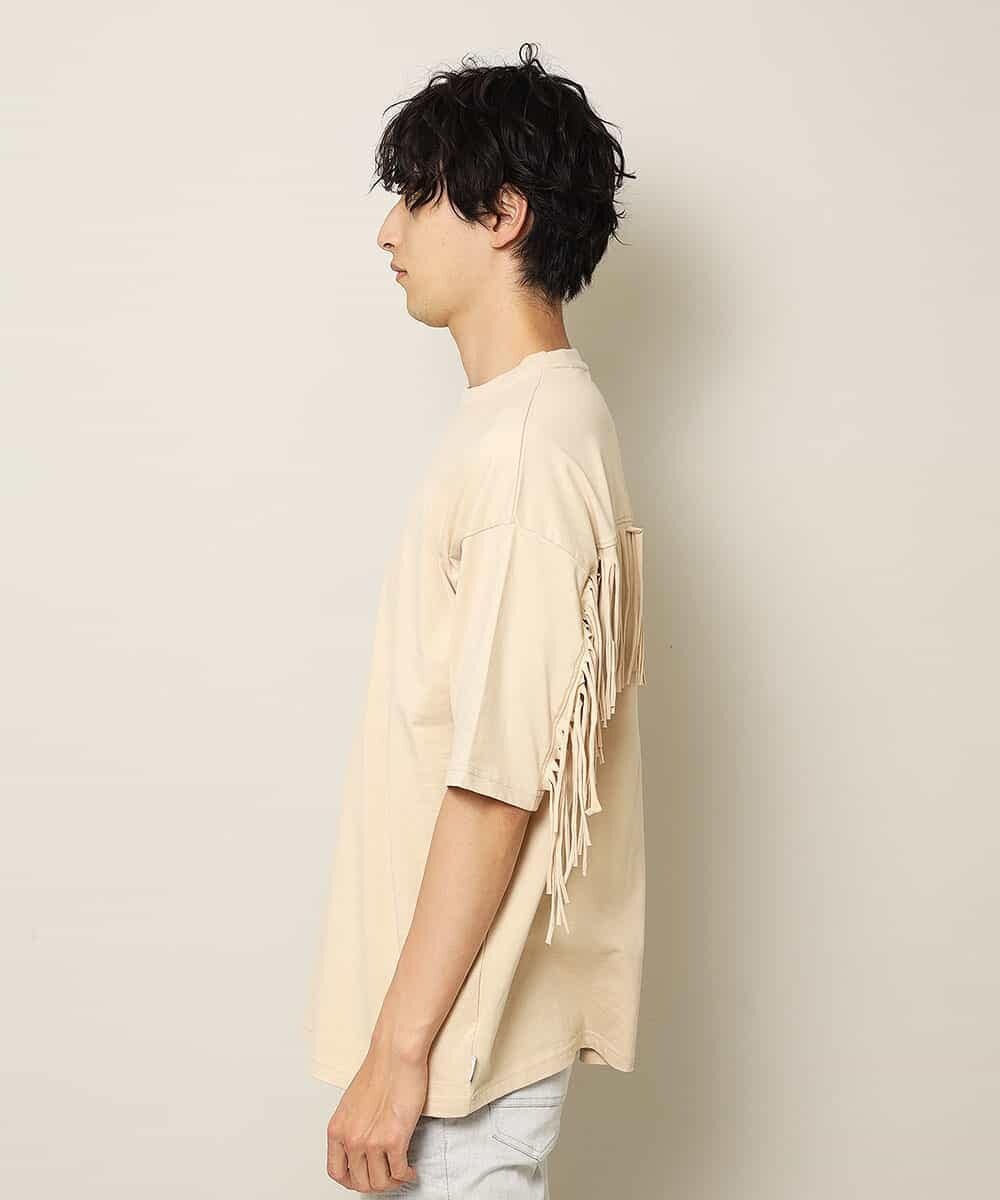 MAKGK88054 MK MICHEL KLEIN HOMME(MKミッシェルクランオム) カットソー／スーパーサンクス フリンジ ベージュ(82)