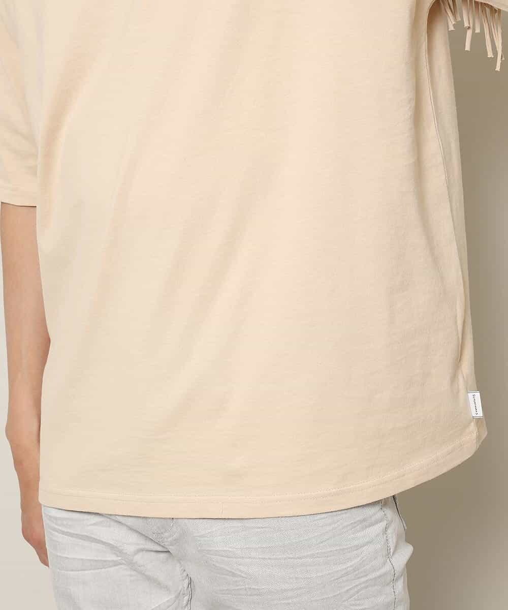 MAKGK88054 MK MICHEL KLEIN HOMME(MKミッシェルクランオム) カットソー／スーパーサンクス フリンジ ベージュ(82)