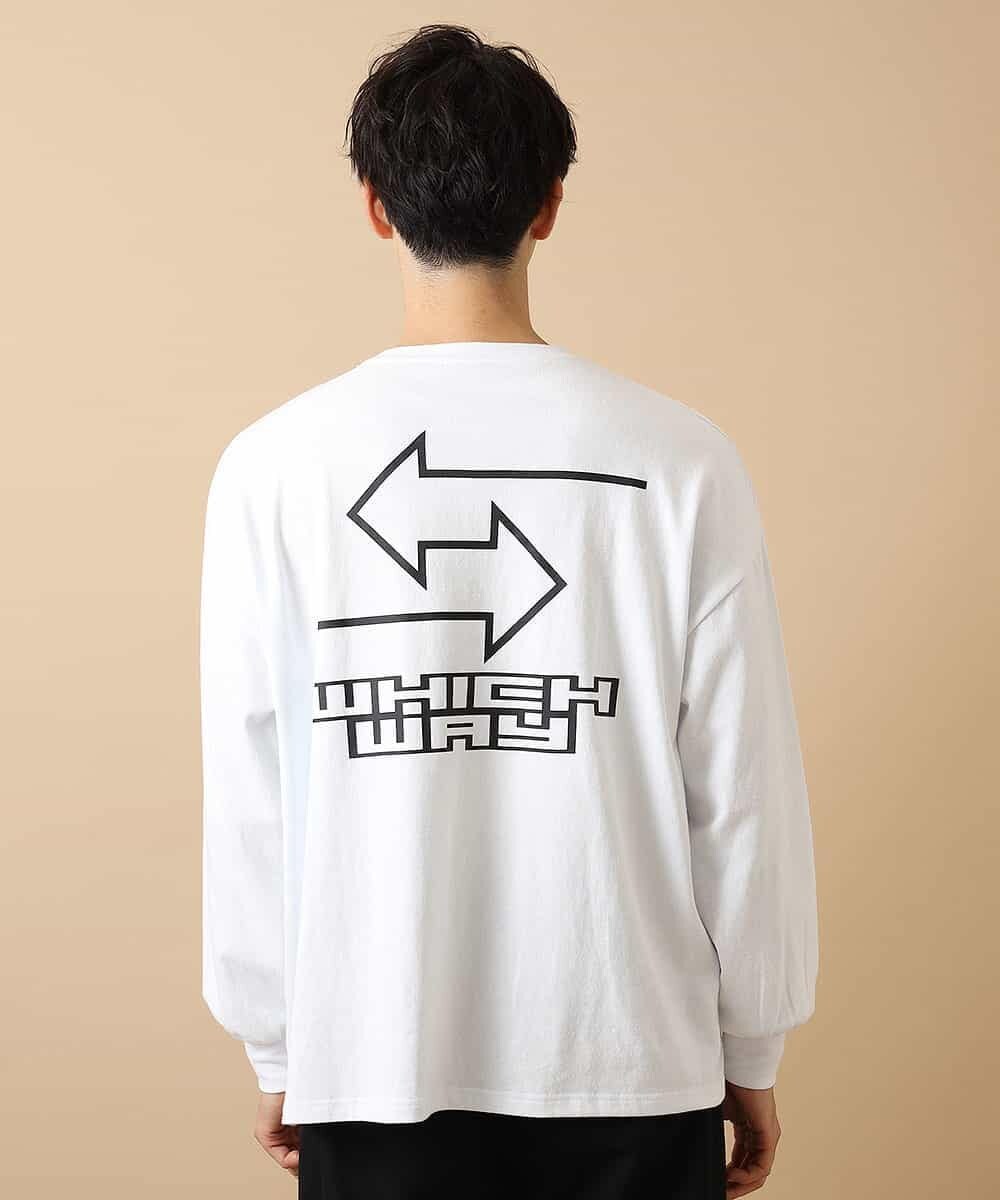 MAKJL80063 MK MICHEL KLEIN HOMME(MKミッシェルクランオム) カットソー／WHITCH WAY BIC　ロング Tシャツ ホワイト