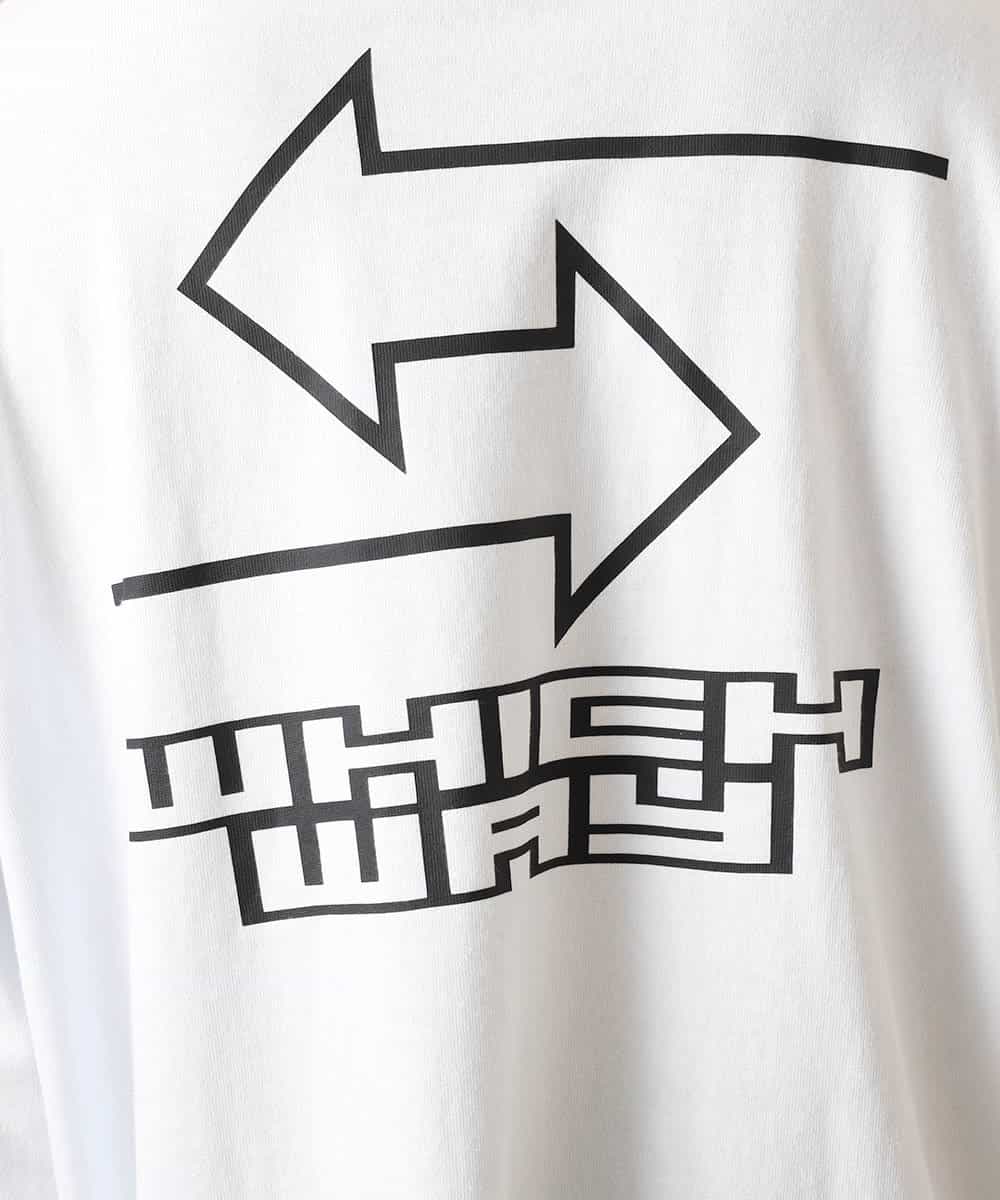 MAKJL80063 MK MICHEL KLEIN HOMME(MKミッシェルクランオム) カットソー／WHITCH WAY BIC　ロング Tシャツ ホワイト