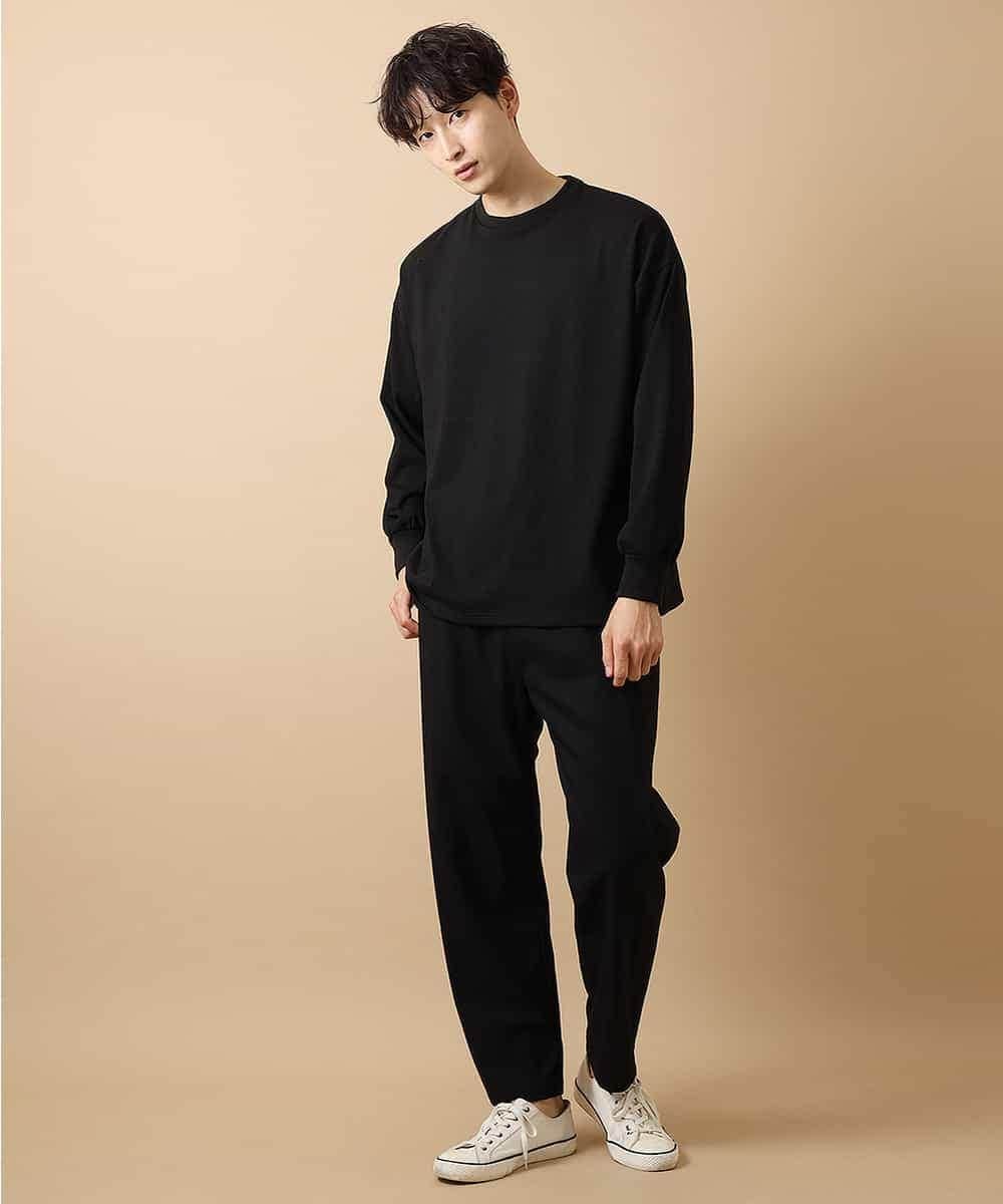 MAKJL81063 MK MICHEL KLEIN HOMME(MKミッシェルクランオム) カットソー／MORE HASTE LESS SPEED BIC ロング Tシャツ ブラック