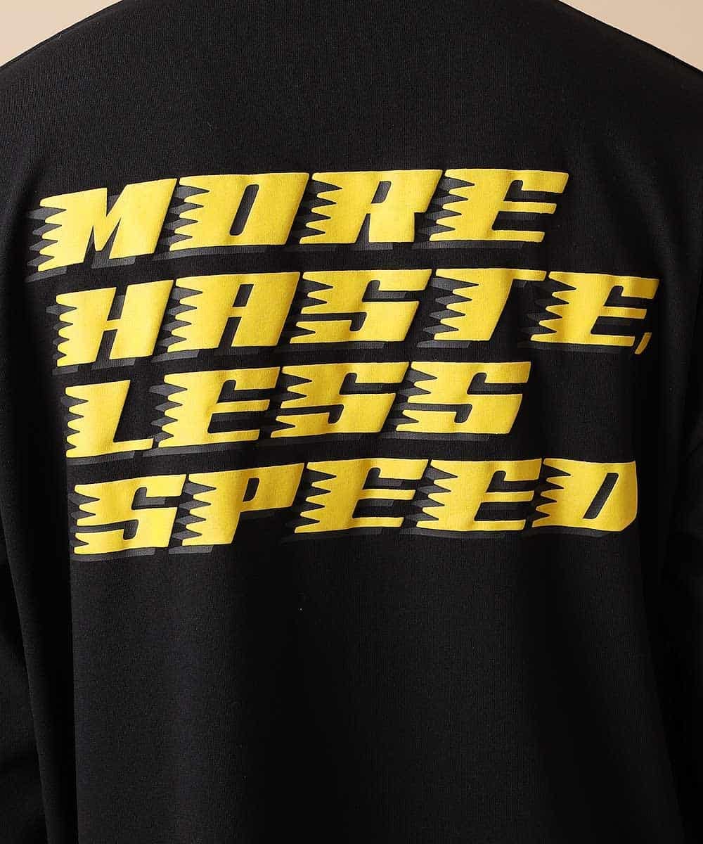MAKJL81063 MK MICHEL KLEIN HOMME(MKミッシェルクランオム) カットソー／MORE HASTE LESS SPEED BIC ロング Tシャツ ブラック