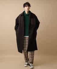 MAUAO88180 MK MICHEL KLEIN HOMME(MKミッシェルクランオム) ロングシャツコート ブラウン