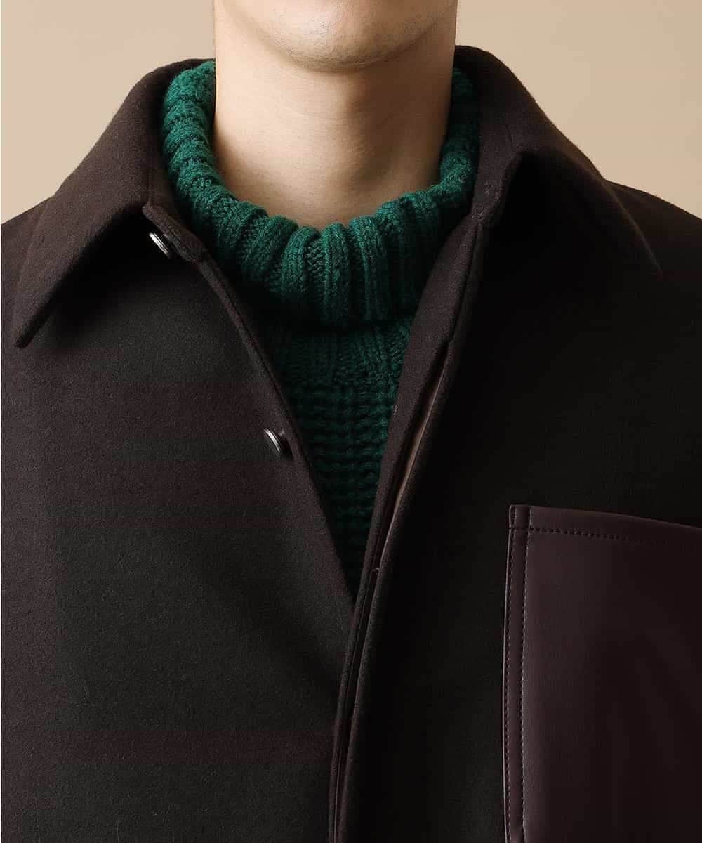 MAUAO88180 MK MICHEL KLEIN HOMME(MKミッシェルクランオム) ロングシャツコート ブラウン