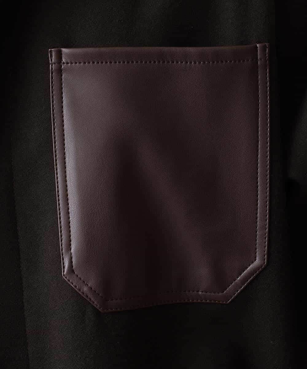 MAUAO88180 MK MICHEL KLEIN HOMME(MKミッシェルクランオム) ロングシャツコート ブラウン