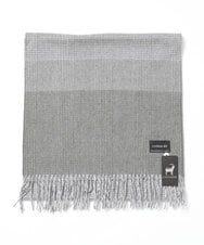 MD3AW21140 MK MICHEL KLEIN HOMME(MKミッシェルクランオム) グレンチェックカシミヤマフラー グレー(92)