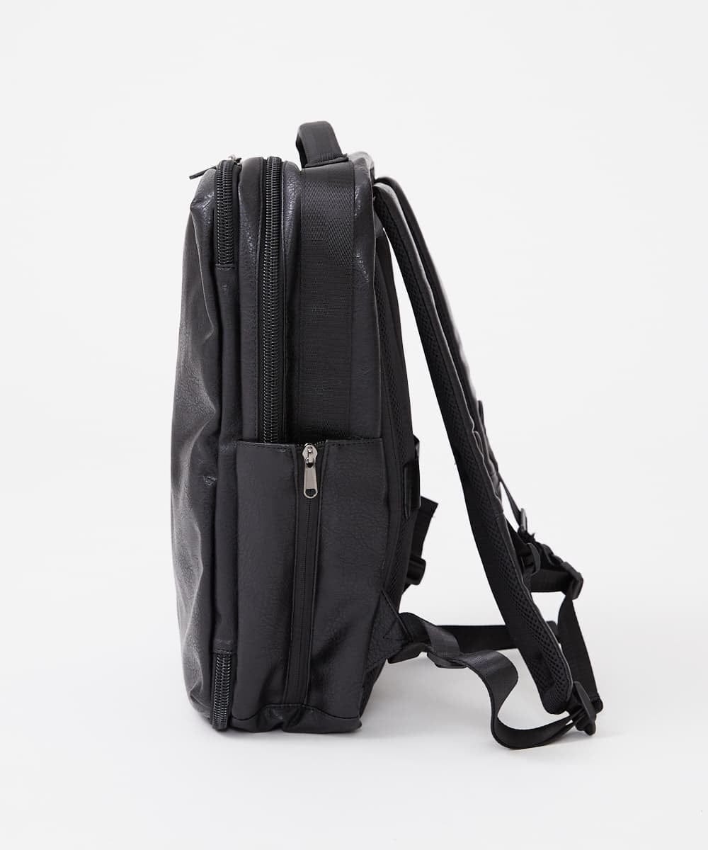 MD5AW56095 MK MICHEL KLEIN HOMME(MKミッシェルクランオム) レザータッチ2WAYリュック ブラック(94)