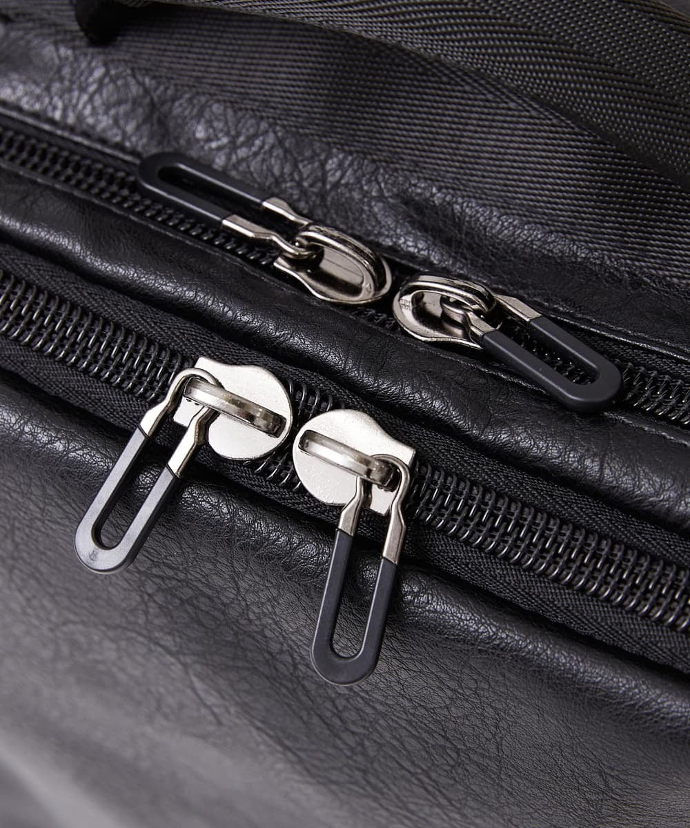 MD5AW56095 MK MICHEL KLEIN HOMME(MKミッシェルクランオム) レザータッチ2WAYリュック ブラック(94)