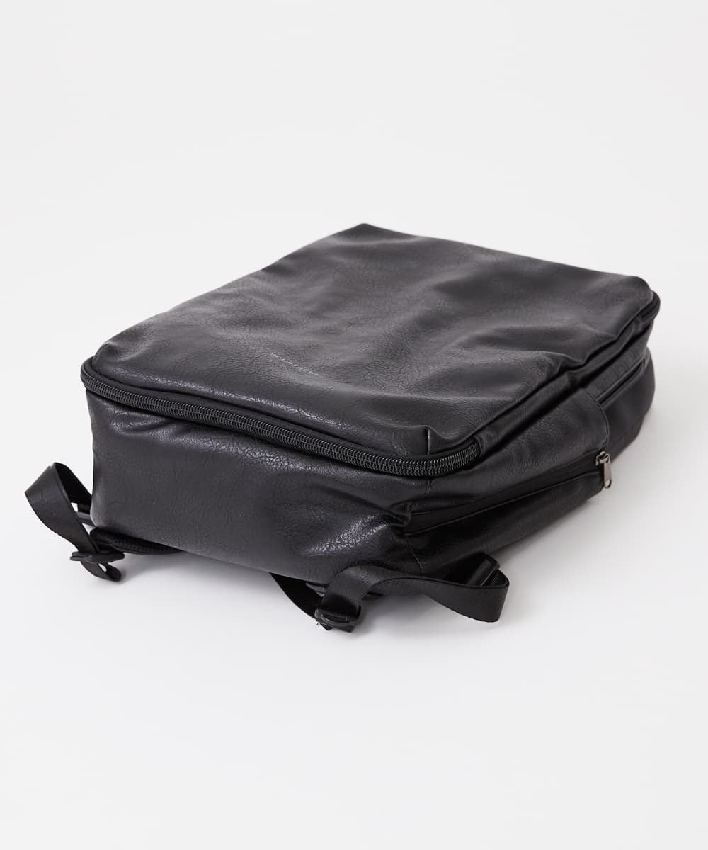 MD5AW56095 MK MICHEL KLEIN HOMME(MKミッシェルクランオム) レザータッチ2WAYリュック ブラック(94)
