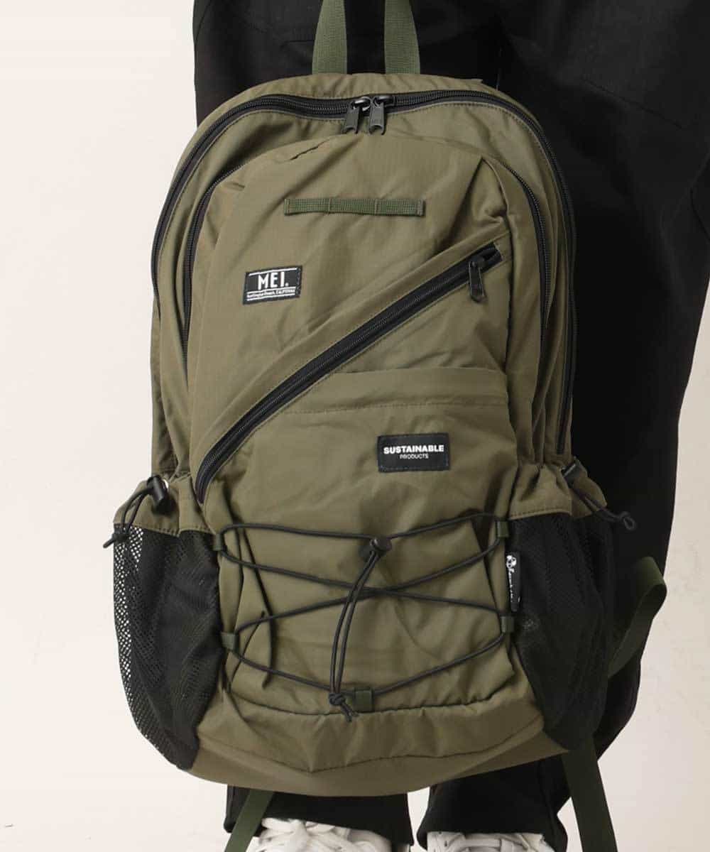 MD5GN01118 MK MICHEL KLEIN HOMME(MKミッシェルクランオム) 【MEI】BACKPACK / リサイクルナイロン カーキ(36)