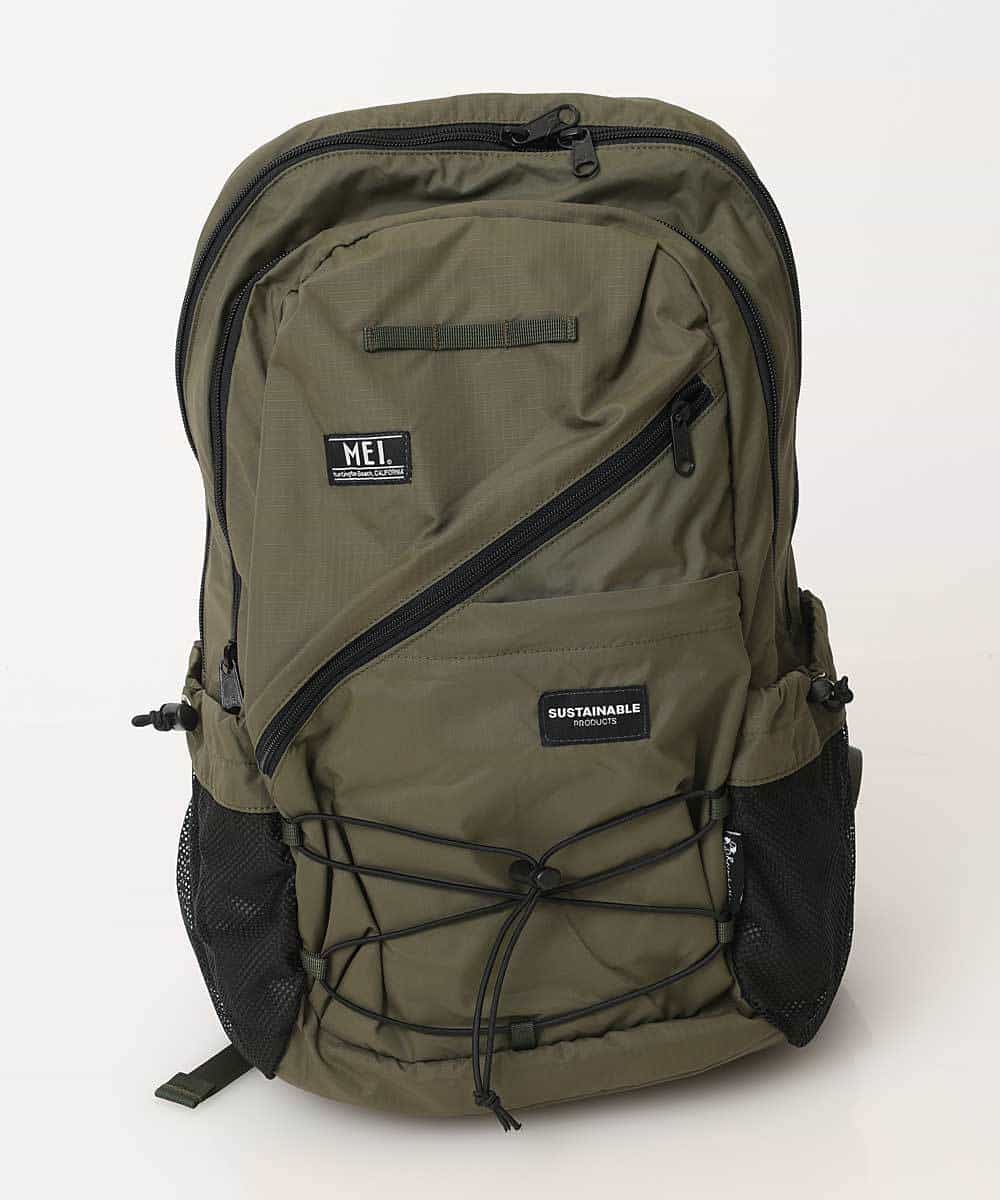 MD5GN01118 MK MICHEL KLEIN HOMME(MKミッシェルクランオム) 【MEI】BACKPACK / リサイクルナイロン カーキ(36)