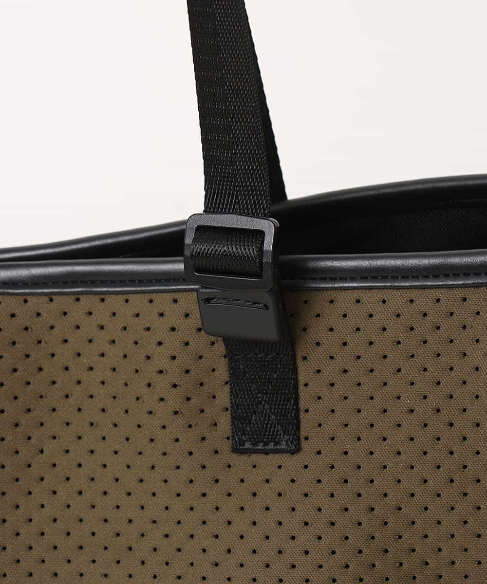 MD5GN30120 MK MICHEL KLEIN HOMME(MKミッシェルクランオム) ボンディングパンチングトートバッグ カーキ