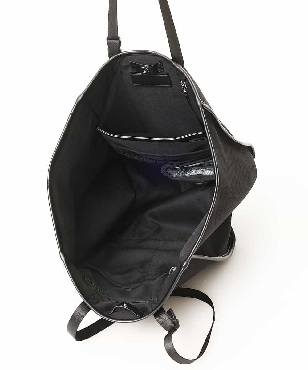 MD5GN30120 MK MICHEL KLEIN HOMME(MKミッシェルクランオム) ボンディングパンチングトートバッグ ブラック