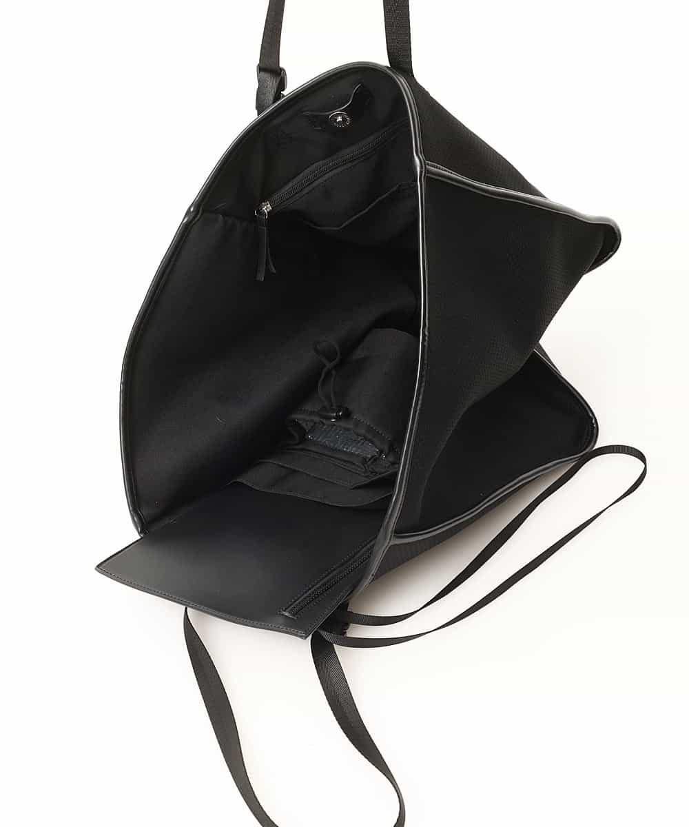MD5GN30120 MK MICHEL KLEIN HOMME(MKミッシェルクランオム) ボンディングパンチングトートバッグ ブラック