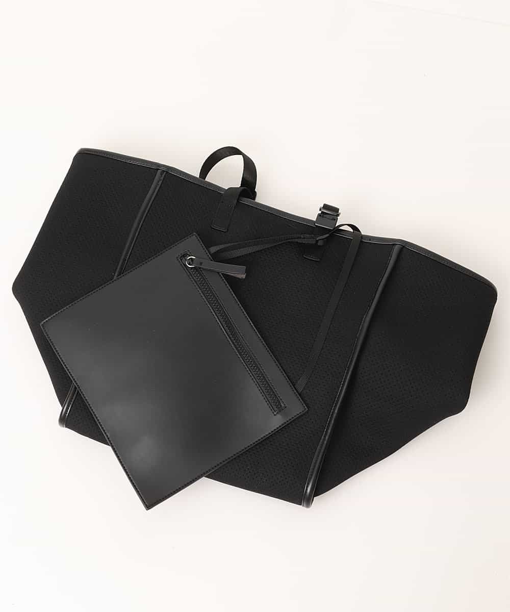 MD5GN30120 MK MICHEL KLEIN HOMME(MKミッシェルクランオム) ボンディングパンチングトートバッグ ブラック