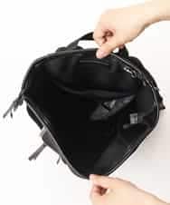 MD5GN32136 MK MICHEL KLEIN HOMME(MKミッシェルクランオム) ボンディングパンチングリュック ブラック