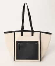 MD5GN33120 MK MICHEL KLEIN HOMME(MKミッシェルクランオム) キャンバストートバッグ アイボリー