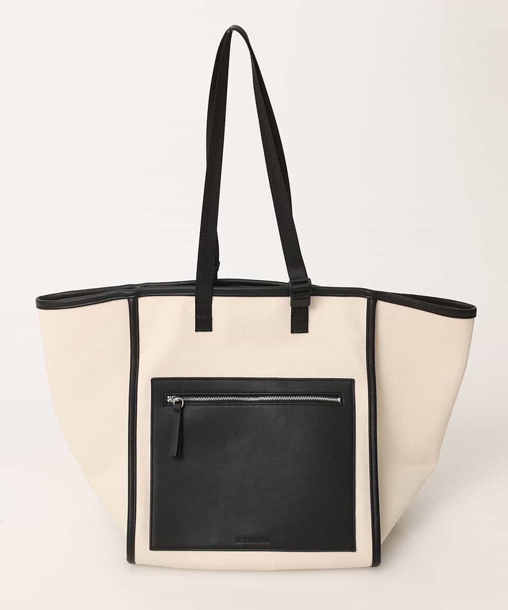 MD5GN33120 MK MICHEL KLEIN HOMME(MKミッシェルクランオム) キャンバストートバッグ アイボリー