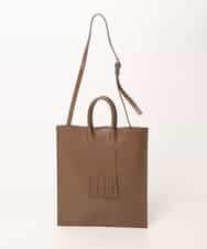 MD5GN34075 MK MICHEL KLEIN HOMME(MKミッシェルクランオム) スクエアフリンジバッグ ベージュ