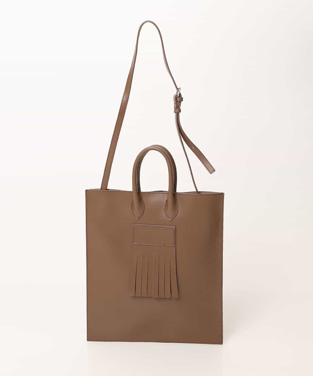 MD5GN34075 MK MICHEL KLEIN HOMME(MKミッシェルクランオム) スクエアフリンジバッグ ベージュ