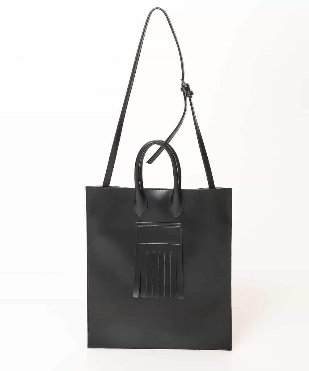 MD5GN34075 MK MICHEL KLEIN HOMME(MKミッシェルクランオム) スクエアフリンジバッグ ブラック
