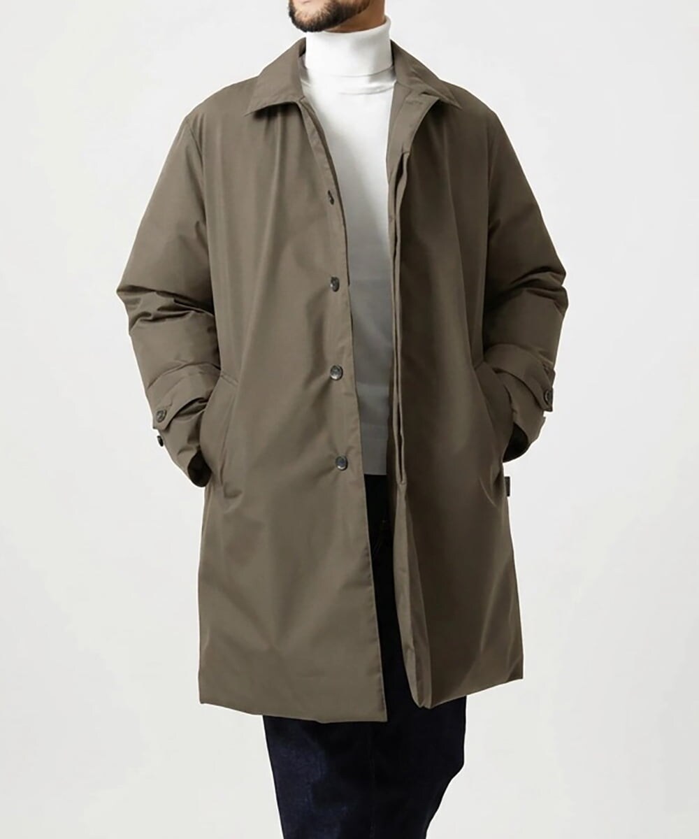 MIUAG90590 MICHEL KLEIN HOMME(ミッシェルクラン オム) 【別注】+Phenix　ステンカラーダウンコート カーキ