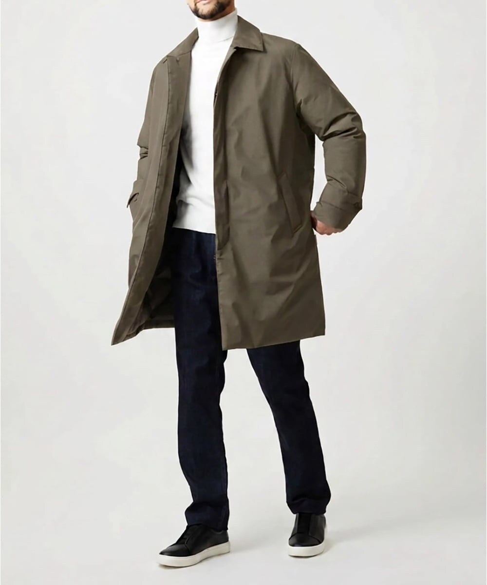 MIUAG90590 MICHEL KLEIN HOMME(ミッシェルクラン オム) 【別注】+Phenix　ステンカラーダウンコート カーキ