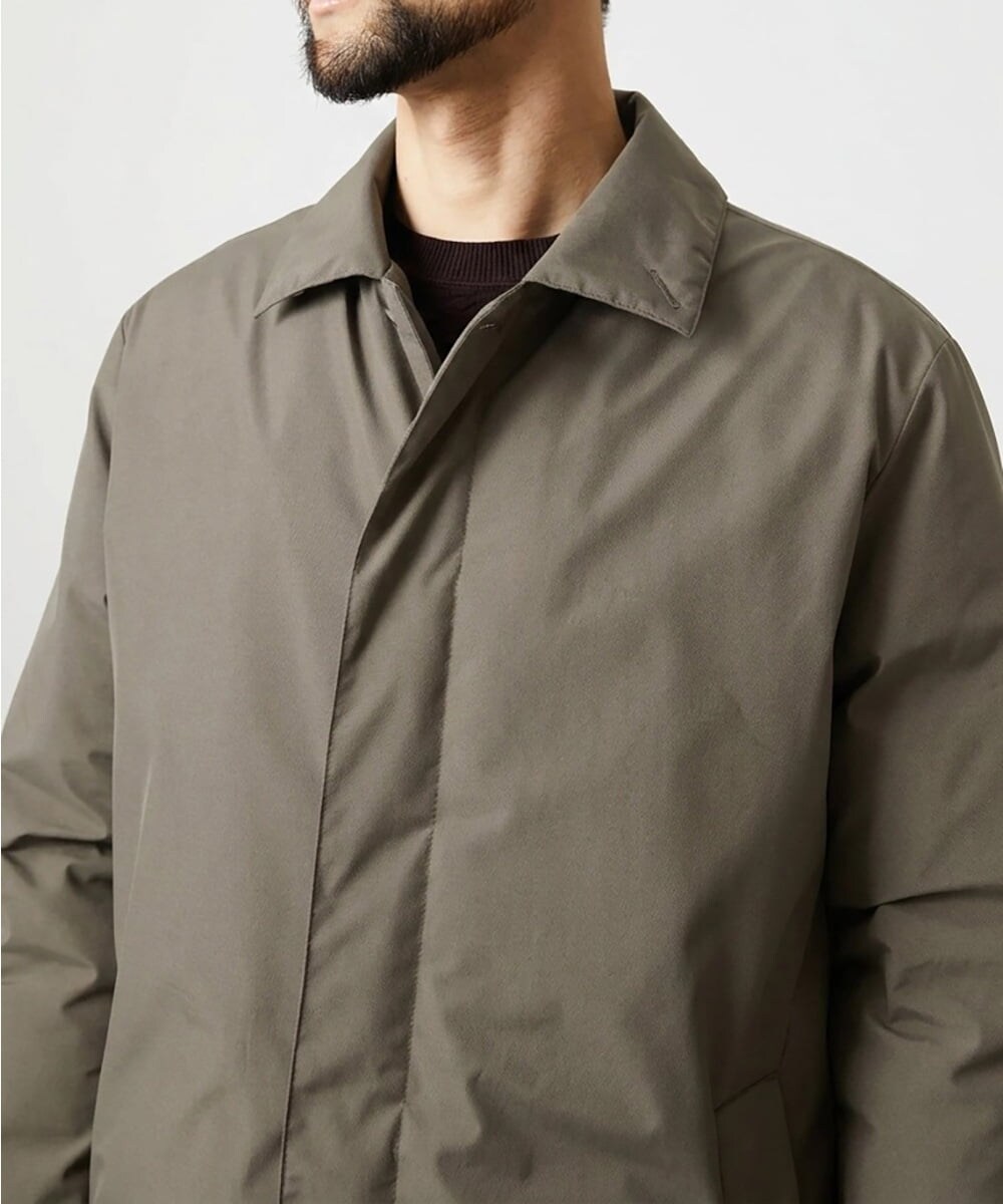 MIUAG90590 MICHEL KLEIN HOMME(ミッシェルクラン オム) 【別注】+Phenix　ステンカラーダウンコート カーキ