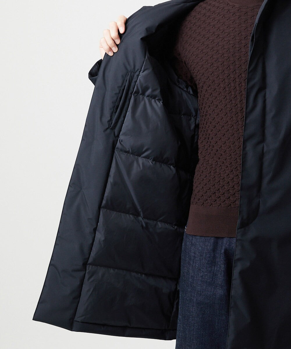 MIUAG90590 MICHEL KLEIN HOMME(ミッシェルクラン オム) 【別注】+Phenix　ステンカラーダウンコート ブラック