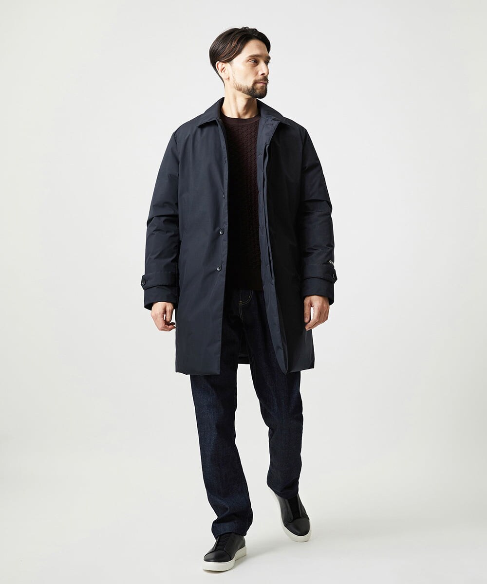 MIUAG90590 MICHEL KLEIN HOMME(ミッシェルクラン オム) 【別注】+Phenix　ステンカラーダウンコート ブラック