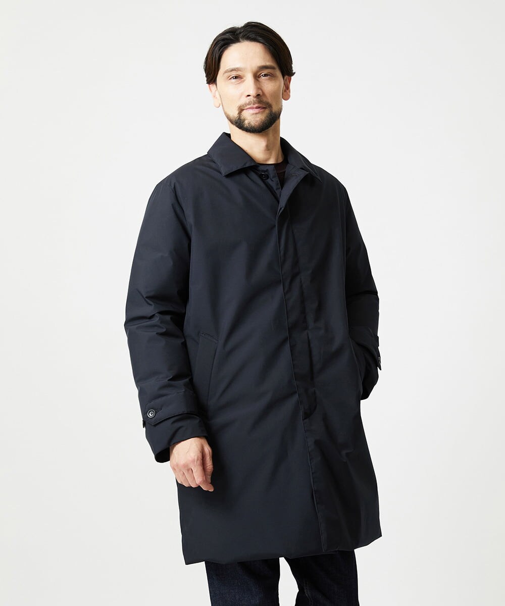 MIUAG90590 MICHEL KLEIN HOMME(ミッシェルクラン オム) 【別注】+Phenix　ステンカラーダウンコート ブラック