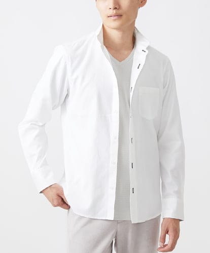 MKBAA51130 MK MICHEL KLEIN HOMME 【日本製生地使用】長袖シャツ/ダイヤシャンブレー